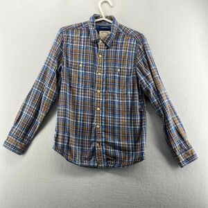FatFace Indigo Dye Flannel Button‎ Down Shirt Mens Size XL